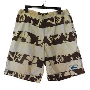Tommy Bahama Men's Lined Large Swim Trunks Shorts Surfing Ocean Hawaiian Print